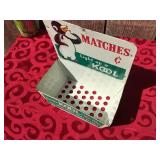 Vintage KOOL - Tin Wall Hanger Matches Holder