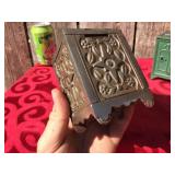 (3) Vintage Cast Metal Banks Including J+E STEVENS Key Lock Safe #50