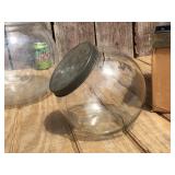 2 Vintage Glass Counter Jars + SUNSHINE - BISCUITS Counter Display