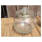 2 Vintage Glass Counter Jars + SUNSHINE - BISCUITS Counter Display