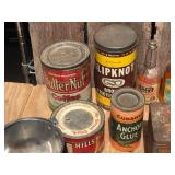 Group Neat Old Tins - Containers - Some Contents