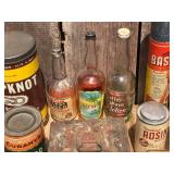 Group Neat Old Tins - Containers - Some Contents