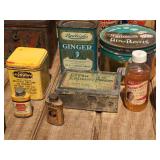 Group Neat Old Tins - Containers - Some Contents