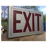 Vintage EXIT Sign 13" x 8 3/4" x 4" Appears Usable