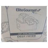 Elite Gourmet 4 qt Dual Basket Deep...