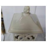 Valerie Ceramic Lantern with Flicke...