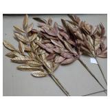 Set of 3 Antiqued Copper Leaf Picks...