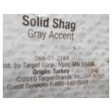 31 x 49" Grey Shag Accent Rug...