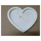 Marble Heart Shaped Tray 8" Diamete...