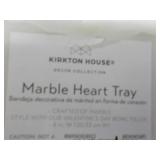 Marble Heart Shaped Tray 8" Diamete...