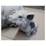 Bunny and Pig Outdoor Décor with s...