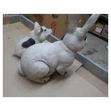 Bunny and Pig Outdoor Décor with s...