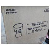 1000 Coca Cola 16 oz Cups...