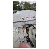 Johnson Sea-Horse 35 Outboard Motor on Spartan Trailer with Open Runabout Boat