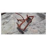 Vintage Two-Wheel Farm Cart Frame with Curved Tow Arm