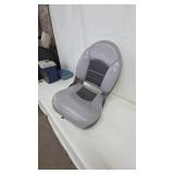 Warrior Gray Leather Boat Seat