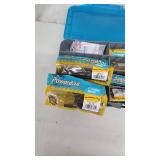 Berkley PowerBait 7 Inch Power Worms Assorted Soft Baits in Tackle Box