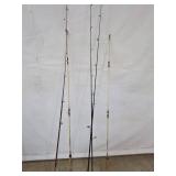 Mixed lot of 5 fishing rods