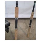 Set of 4 mixed lot fishing rods