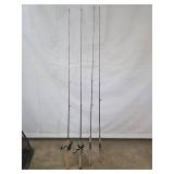 Set of 4 mixed lot fishing rods