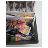 Plano Tackle Box with Mixed Fishing Lures & Spinners