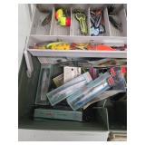 Plano Tackle Box with Mixed Fishing Lures & Spinners