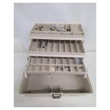 Assorted Fishing Tackle in Plastic Storage Box