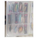 Rapala & Assorted Vintage Fishing Lures in Tackle Box - Crankbaits & Boxes