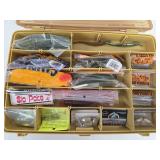 Plano Double Action Tackle Box with Assorted Fishing Lures and Accessories