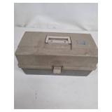 Assorted Vintage Fishing Lures & Tackle in Plastic Storage Box