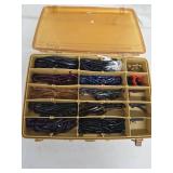 Plano Double Action Tackle Box with Assorted Soft Plastic Fishing Lures