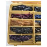 Plano Double Action Tackle Box with Assorted Soft Plastic Fishing Lures