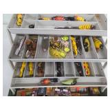 Cotton Cordell and Bomber Lures - Vintage Fishing Lures in Tackle Box