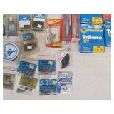 Mixed Lot Fishing Gear Assortment - Worm Hooks, Weights & Lures