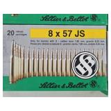 Sellier & Bellot 8x57 JS Cartridges - 120 Rounds Total (6 Boxes, 20/Box)