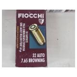 Fiocchi 32 Auto 7.65 Browning SJHP 60 gr - 50 Cartridges per Box