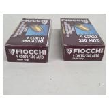 Fiocchi 9 Corto / 380 Auto FMJHP 90gr 50 Cartridges (Lot of 2)