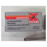 Winchester 22 Magnum Jacketed Hollow Point - 50 Rimfire Cartridges per Box (3 Boxes) Super-X