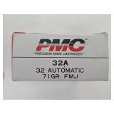 PPC 32 Auto 71 GR FMJ Centerfire Pistol Cartridges