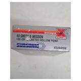 Winchester X Super-X Deep Penetrator DP 40 S&W 180 Grain Jacketed Hollow Point - 50 Cartridges