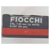 Fiocchi Cal. 7.65 mm (32 Auto) Hollow Point Ammunition