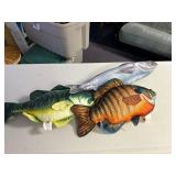 Set of three fish pillows