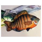 Set of three fish pillows