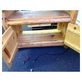 Log Furniture Tv stand with cabinet doors