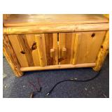 Log Furniture Tv stand with cabinet doors