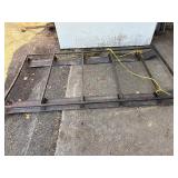 Metal frame on skis