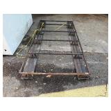 Metal frame on skis