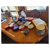 Large assortment of tins