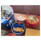 Large assortment of tins