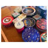 Large assortment of tins